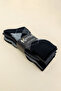 Combed Cotton Black Color Diamond Patterned Men's Socks 5 Pairs Premium Jacquard Long Socks Seamless - 4