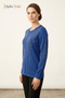 Women's Parliament Willow Leaf Patterned Blouse with Stones on the Chest and Sleeves, Mother Combed Cotton Blouse - 2