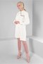 BEAD EMBROIDERY DETAILED SCARF COLLAR TUNIC 43530