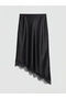 Quality Pieces from Çelebi Store: Lace Detailed Satin Skirt with Waist Cord - 6