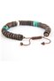 Navajo Silver Bracelet for Men, 925 Sterling Silver & Turquoise Jasper Beaded Bracelet, Handmade Adjustable Jewelry - 2