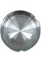 Set of 2 Stainless Steel Metal Ashtrays 8 cm Round Desktop Ashtray Matte Silver Decorative Model - 3