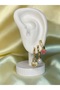 Set of 3 Steel Earrings with Heart Figures and Pearl Detail - 3