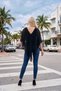 Ruffle Chiffon Crew Neck Flounce Casual Blouse - 4