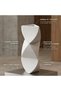 Modern Twisted Triangular Ceramic Vase, Matte White Minimalist Decorative Flower Vase for Home, Office, Living Room & Table Decor White - 7