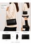 Black Crocodile Bag Leather Look Chain Strap Women's Hand and Shoulder Bag - Stylish Portfolio Clutch - 3