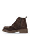 Brown Suede Women's Heeled Boots - 3