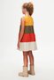 Cadmium Yellow Stone Colored Layered Girls' Strap Dress - 7