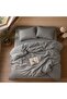 Double Duvet Cover Set 4 Pieces Including Fitted Sheet 100% Natural Washed Cotton - 2