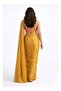 Nool Saffron Solid Chiffon Saree with Complimentary Handpicked Blouse Material - 3