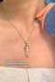 Nail Design Faceted Cut Natural Stone Necklace - 3