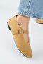 Zenga Women's Genuine Leather Single Strap Ballerina Sand Shoes - 5