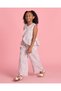 Girls White Floral Print Casual Trouser - 5