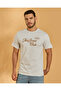 Men White Basic Graphic T-Shirt
