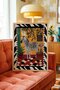 Dopamine Decor with Maximalist Zebra and Chess Background - Wooden Framed Painting