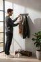 Metal Wall Hanger - Clothes Hanger - Key Holder - Hanger Rack Black 40X10Cm - 4
