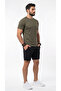 Men's Khaki Sports T-Shirt Breathable Sweat-Absorbent Quick-Drying Flexible Air-Permeable Fabric - 2