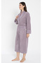 Şalyaka Square Jacquard Bamboo Cotton Lace Stylish Women's Bathrobe Soft Textured Super Absorbent - 4