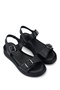 Women's Black Comfort Sandals - 2