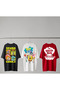 Sponge Bob Patterned Set of 3 Unisex Special Design Premium Cotton T-Shirts