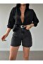Women's High Waist Denim Shorts - 5