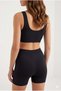 Women's Oversized Bamboo Above-Knee Shorts Leggings Skin Color High Waist Gathering Effect - 5