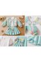 Girl's Mint Green Skirted 3-Piece Set – Stylish Combination with Organza Detail - 5