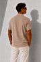 Men's Short Sleeve Ribbed Half Button Closure Polo Collar T-Shirt 26001 - 5