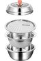 4 in 1 Multifunctional Stainless Steel Basin with Grater, Drain Basin and Solid Basin (26cm)