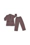 Housemaid Uniform/Nurse Uniform/Medical Scrub Set with Black Piping - Two Patch Pockets on Top, Comfortable & Durable (Brown, XL) - 2