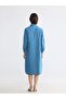 Shirt Collar Mini Jean Dress (S6) - 4