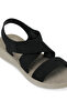 409073.Z Black Women's Wedge Heel Sandals - 7