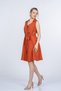 Women's Summer Tile Vanessa Front Buttoned Belted Linen Dress Stylish Daily Comfortable 50400 - 6