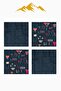 Digital Printed Soft Textured 4-Piece Throw Pillow Cover Set Krl0143 - 3