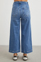 High Waist Pocket Detailed Wide Leg Jeans Blue - 6