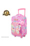 17” Trolley School Backpack Set w/ Stainless Steel Glitter Water Bottle – Butterfly Pink - 2