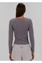 Relaxed Rib Wmn Plum Long Sleeve Women's T-Shirt - 4