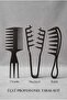 Professional Black Three-Way & Curl & Miraculous Wavy Hair Wax Comb Set of 3