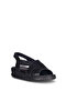 400 Black Genuine Leather Women's Sandals - 3