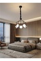 Modern Lighting, Chandelier, 3 colors mode LED Light, Leather Designs Chandelier, 45x35x110 cm Suitable for bedroom and living room, Adjustable height. - 3