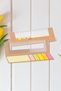 Recycled Kraft Bookmarks Set with Colorful Sticky Notes - Ruled Post-It Book Markers - 3