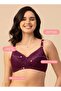 حمالة صدر مبطنة بتغطية كاملة من LACY - مقاس 32E - لون نبيذي - 2