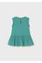 Baby Girl Combed Cotton Dress Green - 3
