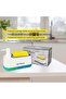 Hand and Dish Soap Dispenser Set for Kitchen, Dual Soap Pump Dispenser with Sponge Holder, Kitchen Countertop Sink Organizer (White) - 7