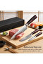 Professional Kitchen Knife Set, 3-Piece Chef Knife & Slicing Set with Ultra-Sharp Patterned Blades, Ergonomic Handle for Gourmet Home Cooking, Meat & Fish Prep - 5