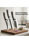 Professional Kitchen Knife Set, 3-Piece Chef Knife & Cleaver Set with Protective Sheaths, Ergonomic Handle for Home Cooking, Meat Slicing, and Vegetable Prep - 5