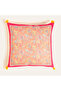 Nilüfer Orange Cotton Filled Throw Pillow 50X50 cm