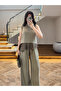 Khaki Garnili Blouse and Pants Set - 51391 - 7