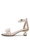 Elit Ob-F-760-26Y Filet Girls' Evening Dress Shoes Gold - 4