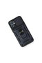 Apple iPhone 12 Compatible Case with Pars Lens Ring Silicone - Navy Blue - 6